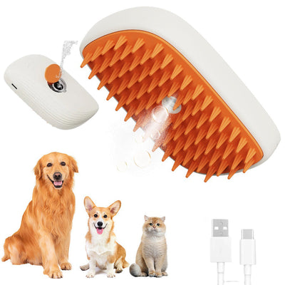 USB Rechargeable Pets Steam Brush Spray Massage Comb Pet Grooming Tools Cat Steam Comb Pet Products Cj dropshipping
