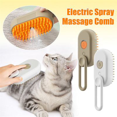 Cat Steam Brush Steamy Dog Brush 3 In 1 Electric Spray Cat Hair Brushes For Massage Pet Grooming Comb Hair Removal Combs Pet Products Cj dropshipping