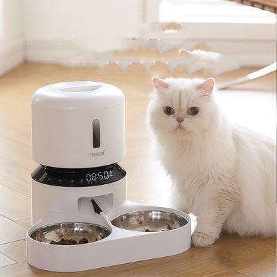 Capsule Automatic Feeder Cat Feeding Double Bowl Cj dropshipping